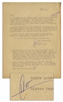 Hunter S. Thompson Letter Signed HST -- ...As a failing artist, unable to come to terms with the capitalist warlords...Up the Republic! And Fuck All!...